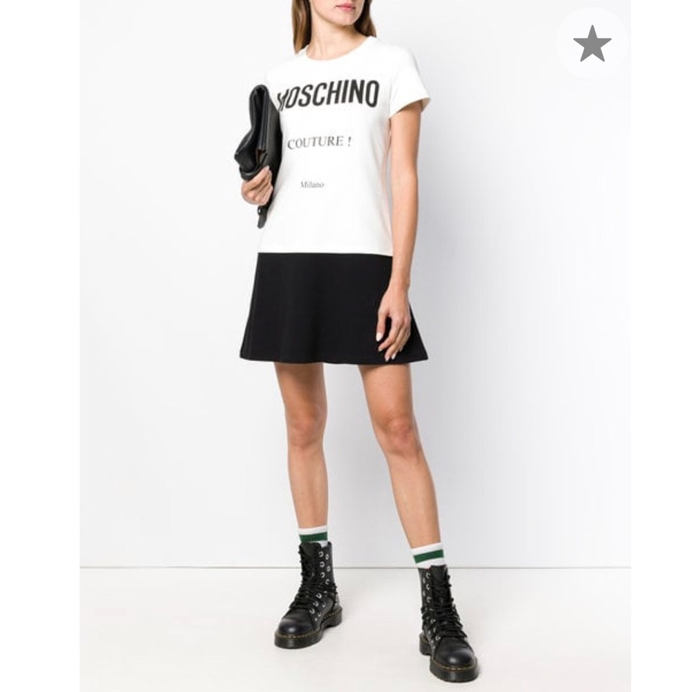 Moschino crew neck couture dress